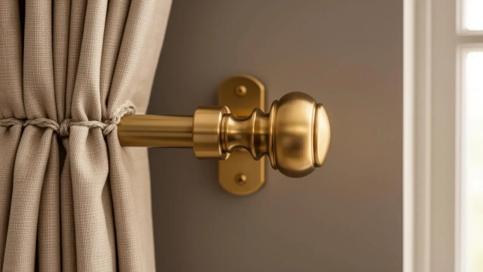 Drapery Hardware. Custom window treatments by Blinds Couture in Denver.