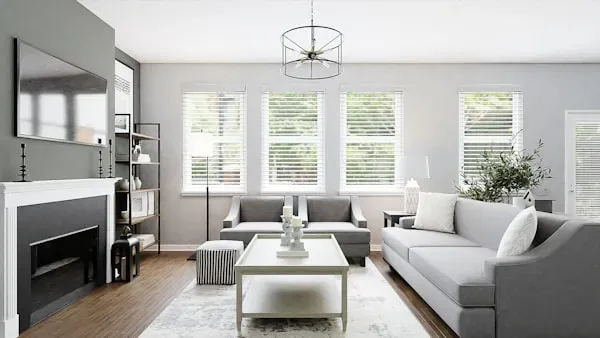 Custom shutters in a study