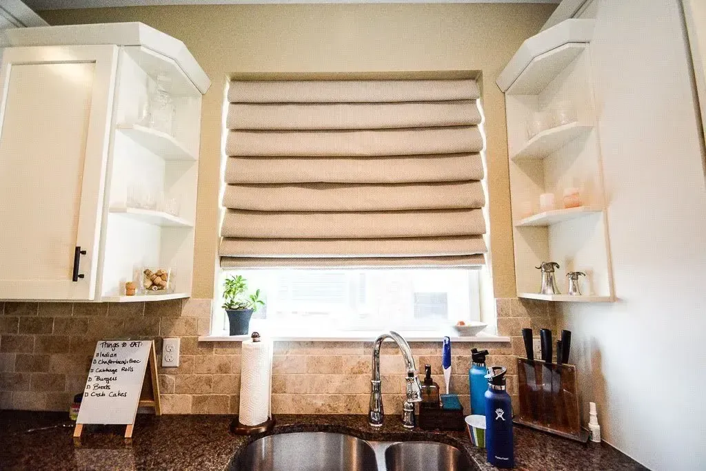 Soft Fold Roman Shades for Denver homes by Blinds Couture