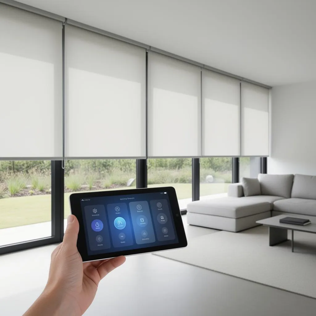 Smart home automation controlling motorized roller shades